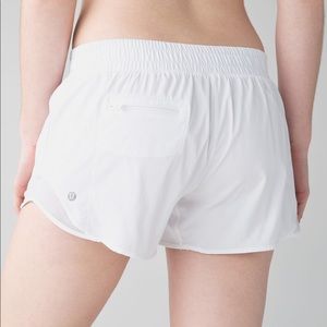 White Lululemon Hotty Hot Short